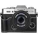 BMAOLLONGB X-T30 III Case, Handmade PU Leather Half Camera Case Bag Cover Bottom Opening Version for Fujifilm XT30 X-T30 III/II With Hand Strap