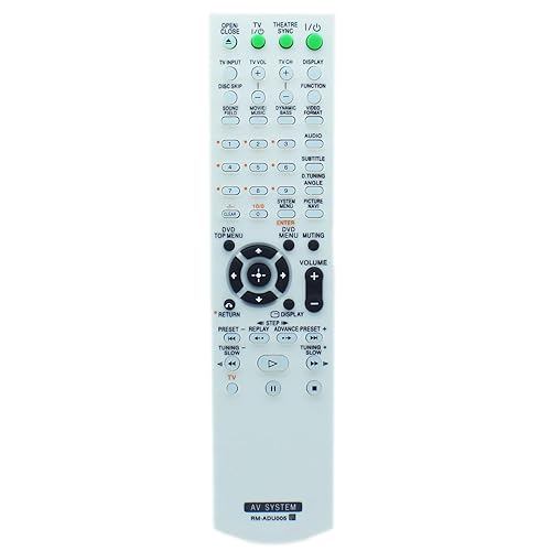 RM-ADU005 Remote Control Replacement for Sony DVD Home Theater System DAV-DZ20 HCD-DZ20 DAV-DZ230 HCD-DZ230 DAV-DZ630 HCD-DZ630 DAV-HDX265 HCD-HDX265