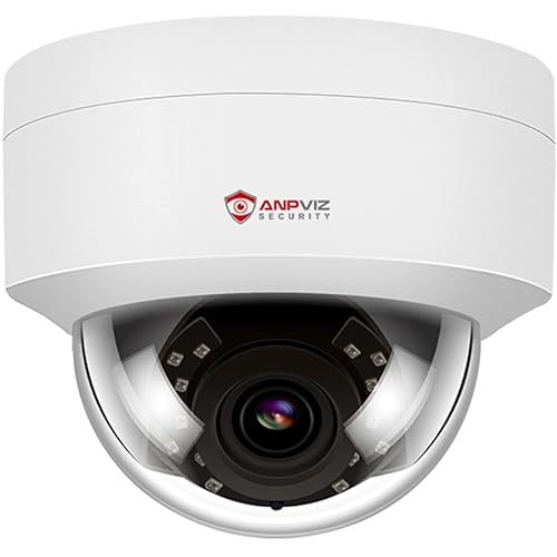 Anpviz 4MP PoE IP Dome Camera with Microphone/Audio, IP Security Camera Outdoor Indoor, 98ft Night Vision, IP66 Waterproof, 2.8mm Wide Angle Lens