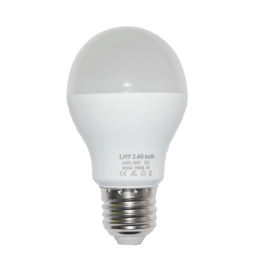Fjiangyi 6W E27 Smart LED Light Bulbs Dimmable with 2.4GHz Wireless 3-Zone Remote Control - Adjustable Color Temperature (Warm/Cool) and Brightness 2