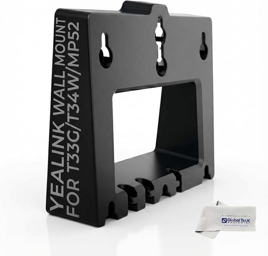 Yealink Wall Mount Bracket T33G, T34W & MP52 IP Phones, Secure Holder for Offices, Call Centers, Clinics - Durable Build, Fast Easy Installation, Free