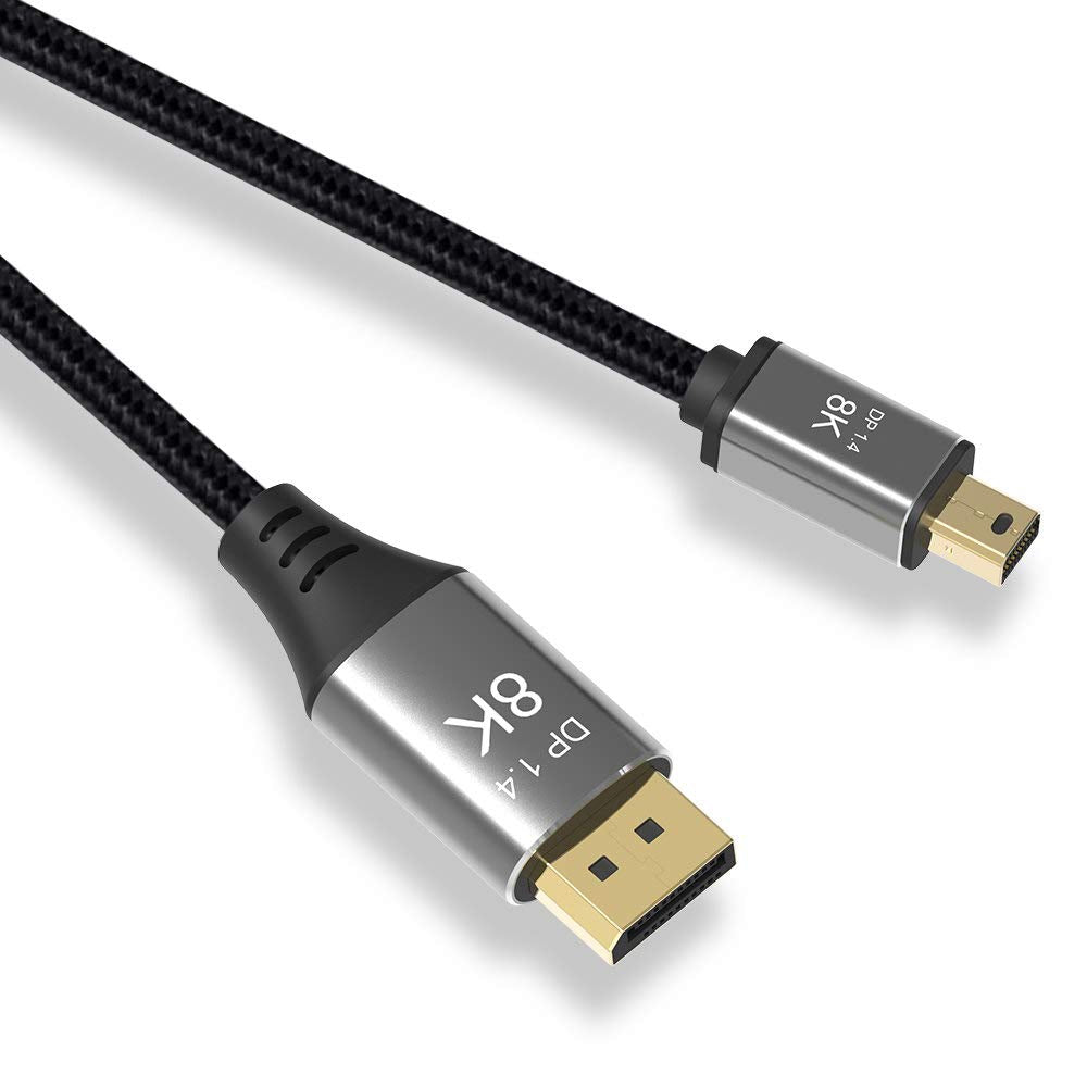 xiwai DisplayPort 1.4 8K 60hz Cable Ultra-HD UHD 4K 144hz Mini DP to DP Cable 76804320 for Video PC Laptop TV (2.0M)