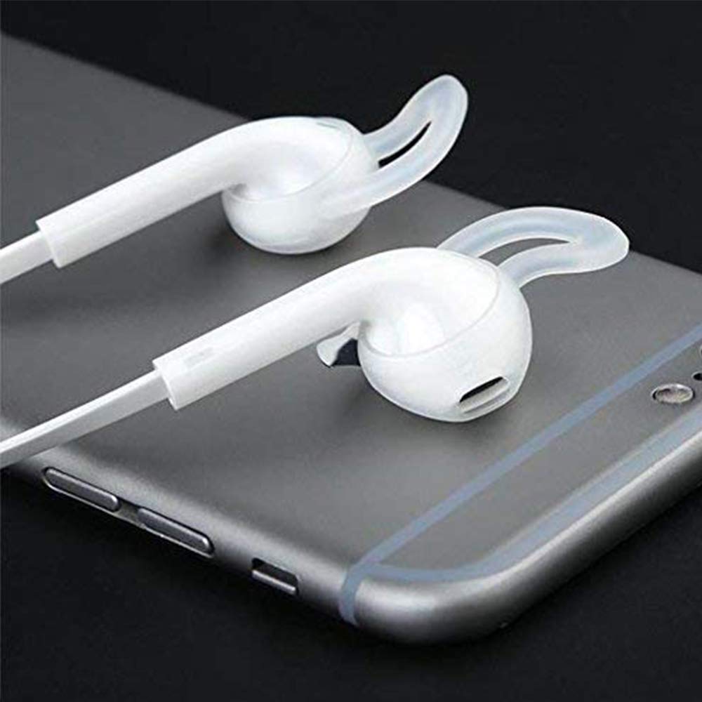OneCut 5 Pairs Silicone Ear Tips Compatible for AirPods 1&2 - Soft Anti-Slip Sport Earbud Tips, Anti-Drop Ear Hook Gel Headphones Earphones Protective