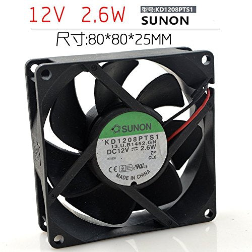 SUNON KD1208PTS1 13.U.B1452.GN 12V 2.6W Magnetic Bearing 80mm 8025 Case Power Supply Cooling Fan