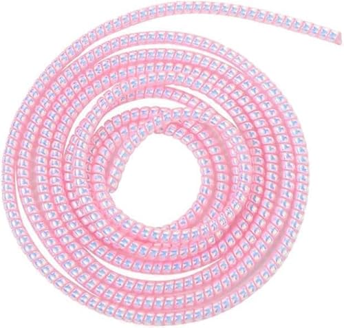 Pink Cable Protector Animal Proof Wire Repair, Cord Protector for Pets Headphone Saver Spiral Cable Wrap Strain Relief, Cord Sleeve for Phone Cable