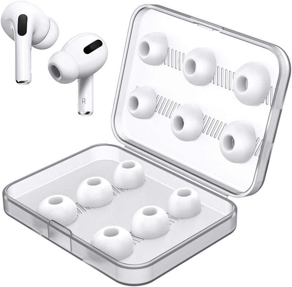 Earbudz [6 Pairs] Airpod Pro Tips Earbud Replacements for Apple Airpods Pro & Airpods Pro 2 2nd Generation - Small, Medium and Large (White)
