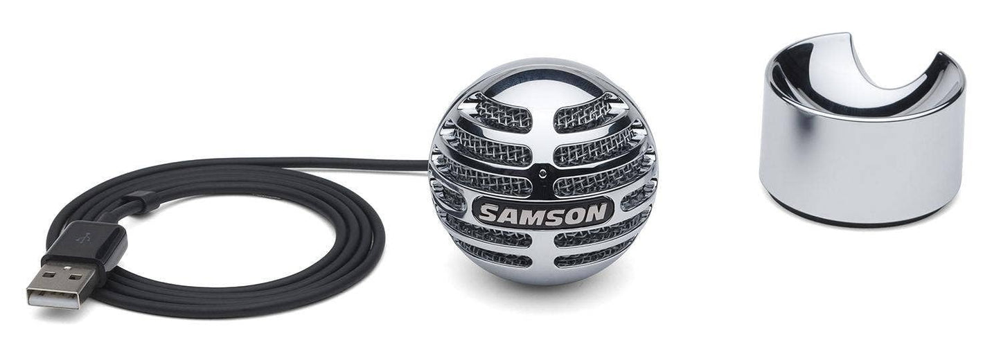 Samson Meteorite Ultra-Portable USB Condenser Microphone for Laptop - Plug & Play Mic for Zoom, Skype, YouTube & Working from Home - Magnetic Base &