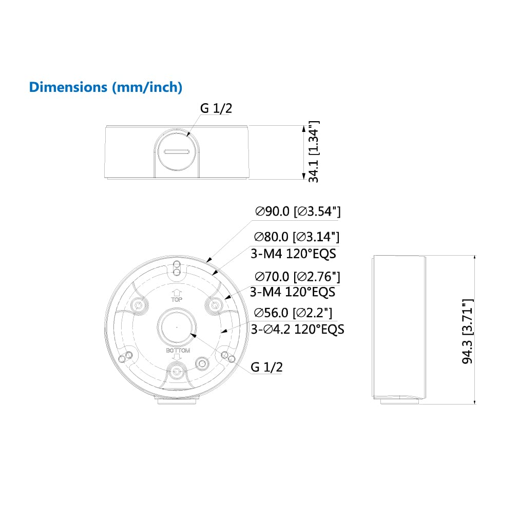 PFA135 Junction Box for Bullet Camera, White, Pack of 1