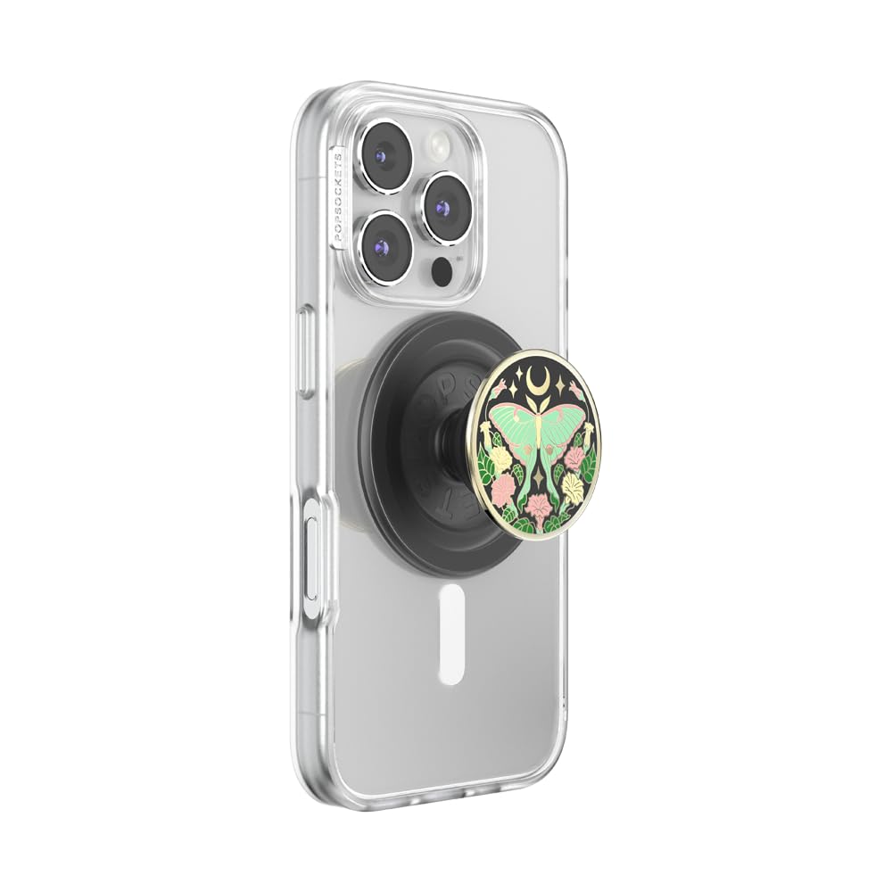 PopSockets Phone Grip for MagSafe with Kickstand, Magnetic Stand, Swappable Top, Secure Hold for iPhone MagSafe Cases, Phone & Tablet Grip - Enamel