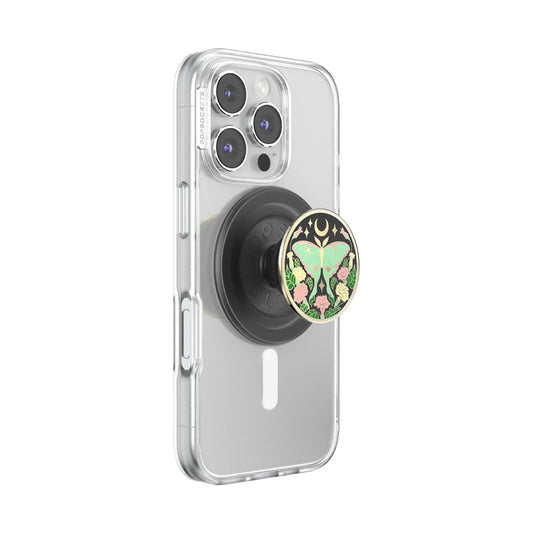 PopSockets Phone Grip for MagSafe with Kickstand, Magnetic Stand, Swappable Top, Secure Hold for iPhone MagSafe Cases, Phone & Tablet Grip - Enamel