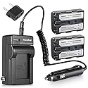 Kastar NPFM50 Battery (2-Pack) + Charger for Sony NP-FM30 NP-FM50 NP-FM51 NP-QM50 NP-QM51 NP-FM55H and CCD-TR DCR-PC DCR-TRV DCR-DVD DSR-PDX GV HVL