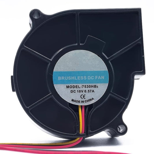 7530HB2 DC 10V 0.57A 3-Wire Cooling Fan