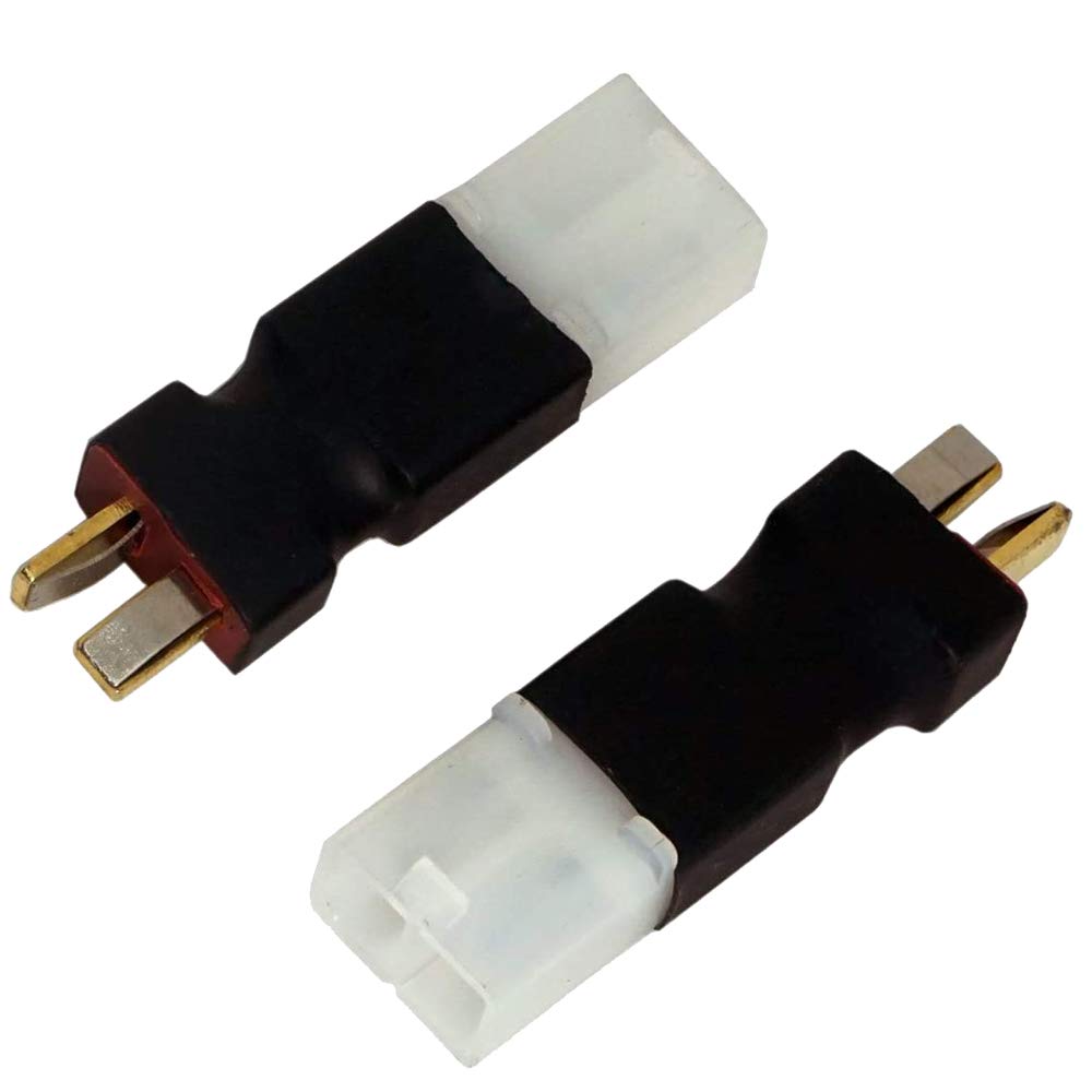 Yiqigou 2 Pairs Deans Style T-Plug Connector to BigTamiya Style Connector Conversion Adapter RC Male Female Connector for RC FPV Drone Car Truck Lipo