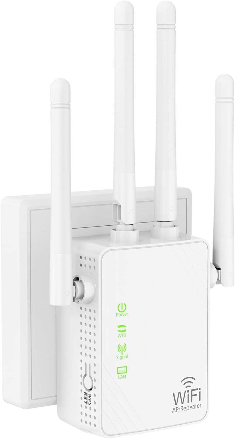 Jancane WiFi Extender Signal Booster Up to 10000sq.ft and 55 Devices