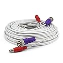 Swann outdoor 50ft Security Extension Cable with BNC Connectors and Fire Rated UL Rating for DVR Security Cameras and Systems, 4k