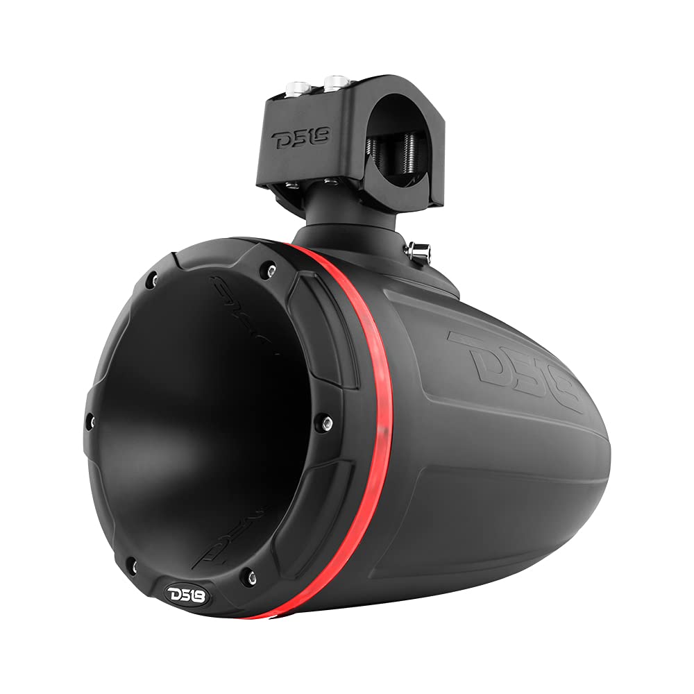 DS18 Hydro NXL-XDT/BK 1.75" Driver Wakeboard Pod Tower Speaker with Integrated RGB LED Lights, Waterproof, UV Stable, 900 Watts, 4 ohm - for All