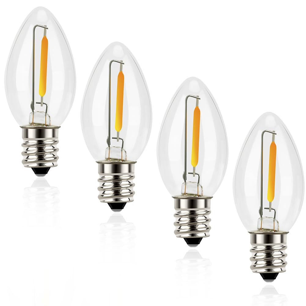 Emotionlite C7 LED Candelabra Bulbs, E12 Base, Warm White 2700K, 4 Pack