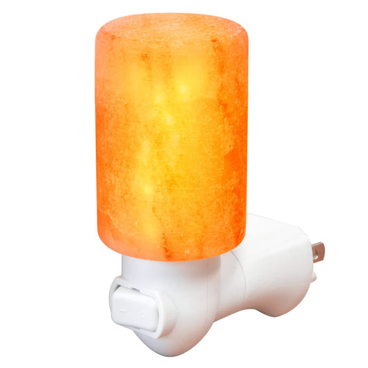 AULTRA Salt Lamp Night Light with Himalayan Natural Crystal Salt Color Lights - UL Listed Plug for Bedrooms Or Bathrooms (1 Pack)