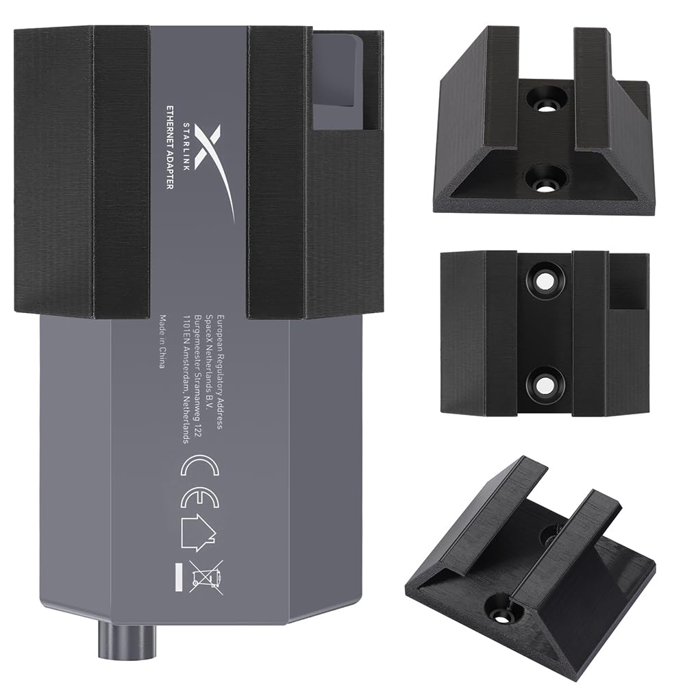 Fanrte for Starlink Router Ethernet Adapter Wall Mount,Starlink Internet Adapter Wall Brackets Mounting Kit for Star Link Ethernet Adap-TER, Space