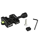 Haoge Female to Male Boss Adapter Convertor with CP-MAS Arca & Manfrotto Compatible Quick Release Clamp for Manfrotto Tripod Ball Head Clamp