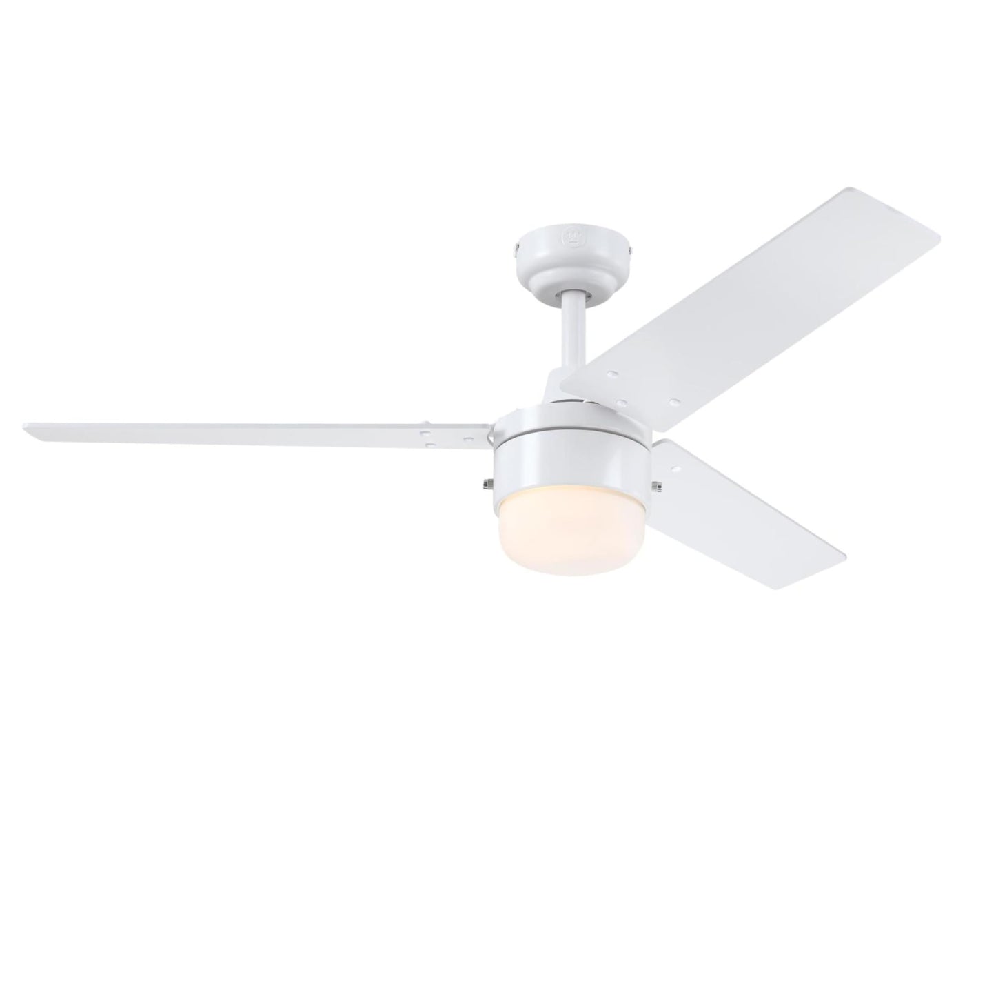 Westinghouse Lighting Talia Traditional 48-Inch Matte White Indoor Ceiling Fan, LED Light Fixture, Opal Frosted Glass