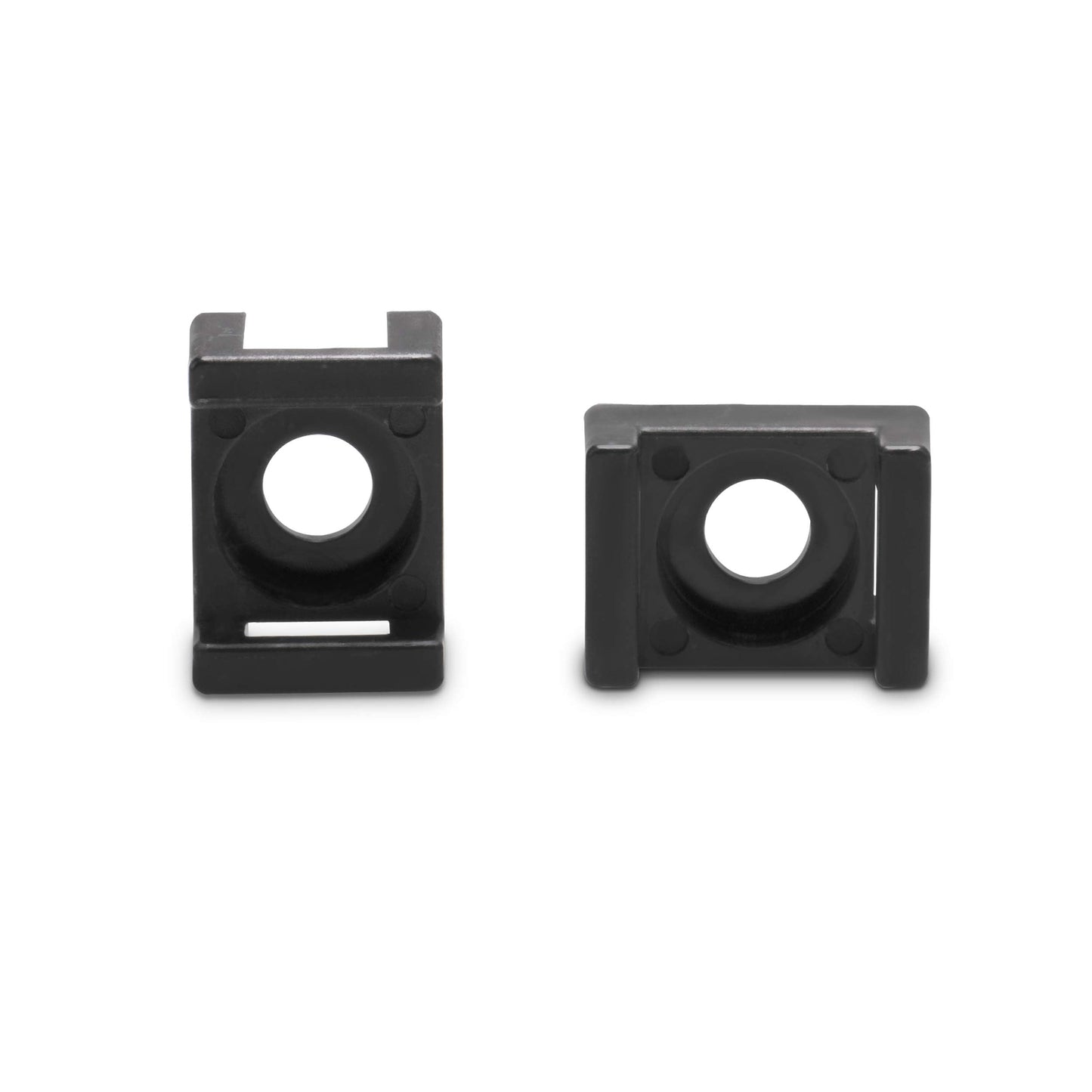 THE CIMPLE CO Cable Tie Base Saddle Mount Wire Holder Organizer - Wire Bundle Zip Tie Mounting Block - Black - 100 Pack