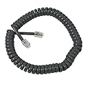 Cablesys ICC Coiled Telephone Handset Cord for Use with PBX Phone Systems, VoIP Telephones - 6 Ft Uncoiled, Rj22, 1.5 Inch Lead on Both Ends, Dim Gray