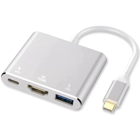 Qidoou USB C to HDMI Adapter, USB Type C Adapter Multiport AV Converter with 4K HDMI Output, USB 3.0 Port and USB-C Charging Port Compatible…