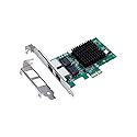 X-MEDIA XM-NA3821 PCI-E 2-Port Dual 10/100/1000Mbps Gigabit Ethernet PCI Express (PCIe x1) Server Network Adapter Card | Intel 82575 Chipset | Windows