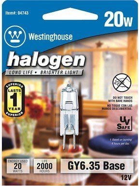 Westinghouse Halogen Light Bulb 20 W 340 Lumens T4 Gy6.35 1-3/4 in. Clear Carded