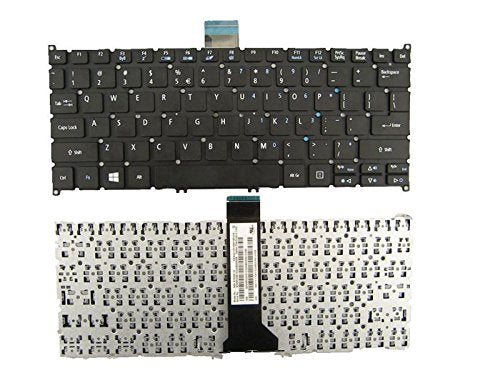 New Laptop Keyboard (Without Frame) Replacement for Acer Aspire One 725 725-0687 Series 11.6" AEZHGR00010 9Z.N7WSQ.51D NK.I1017.01S, US Layout Black