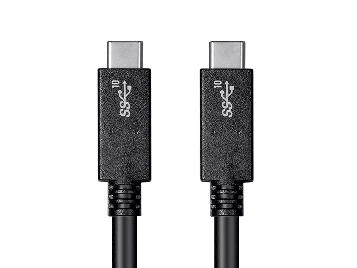 Monoprice USB Type-C to Type-C 3.1 Gen 2 Cable - 10Gbps, 5 Amp, 30AWG, 1.6 Feet, Black - Essential Series
