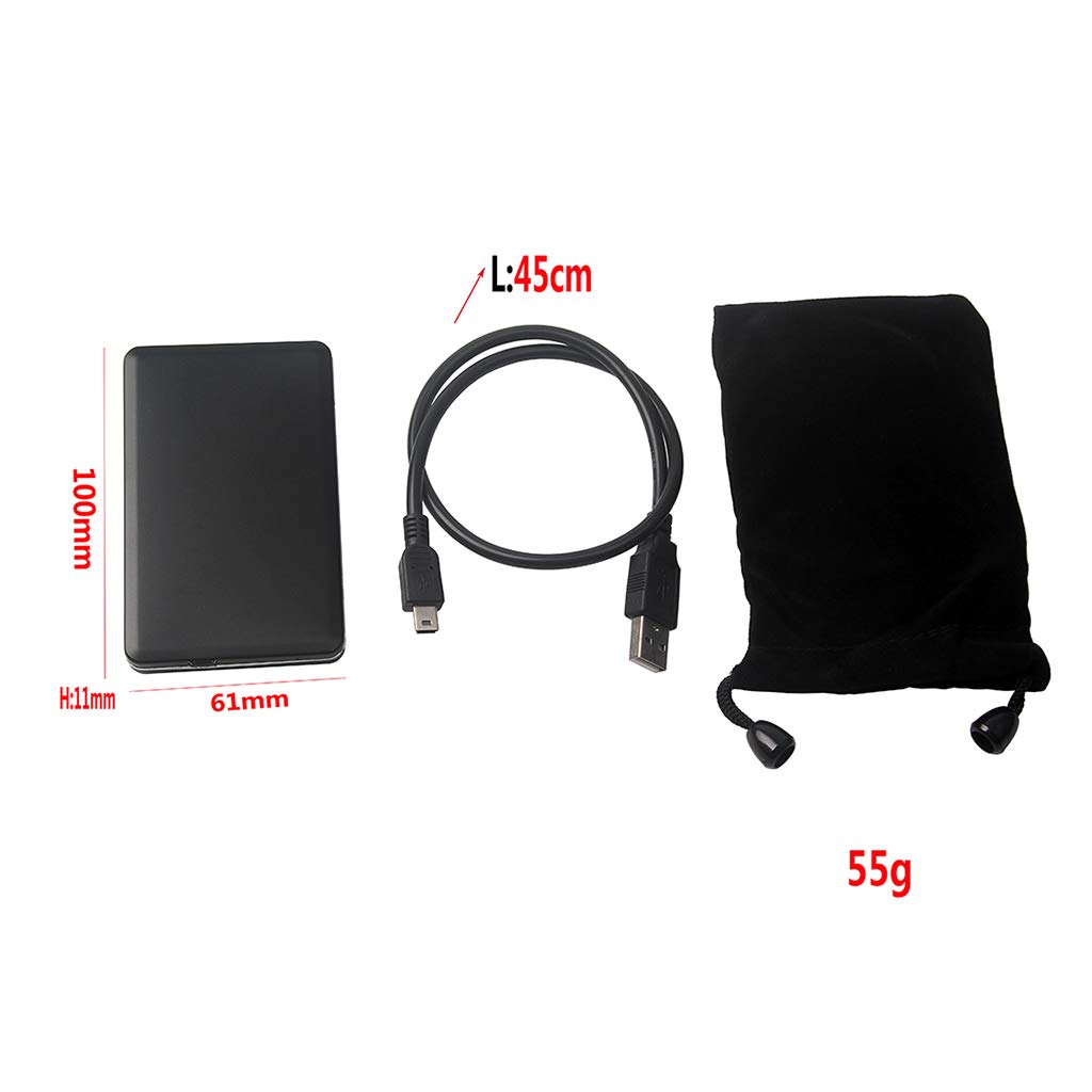 Mini Enclosure, USB 2.0 to 1.8 Inch Aluminium External HDD Enclosure to 100GB Drives
