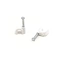 THE CIMPLE CO Single Coaxial Cable Clips 1/4 in - Indoor/Outdoor Cable Fasteners for Coax, Ethernet, CAT, Wires, and Tubing - Wire Clips with Nails
