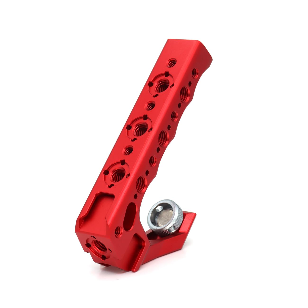 SZJELEN Universal Top Handle with 3/8" Screw Locating Pins for DSLR Camera Cage, with 3 Cold Shoe Adapters to Mount DSLR Camera with Microphone/LED