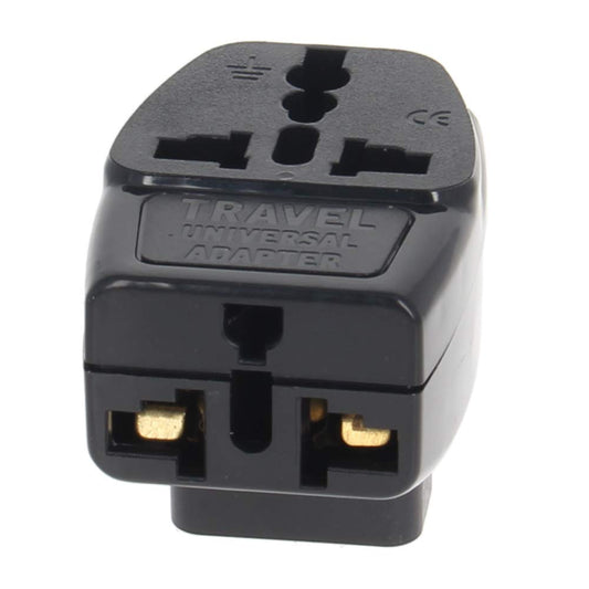 Fielect IEC320 C14 Male to Universal Female Power Socket Adapter Right Angle C14 to Universal AC Socket Power Adapter Converter, 3Pcs