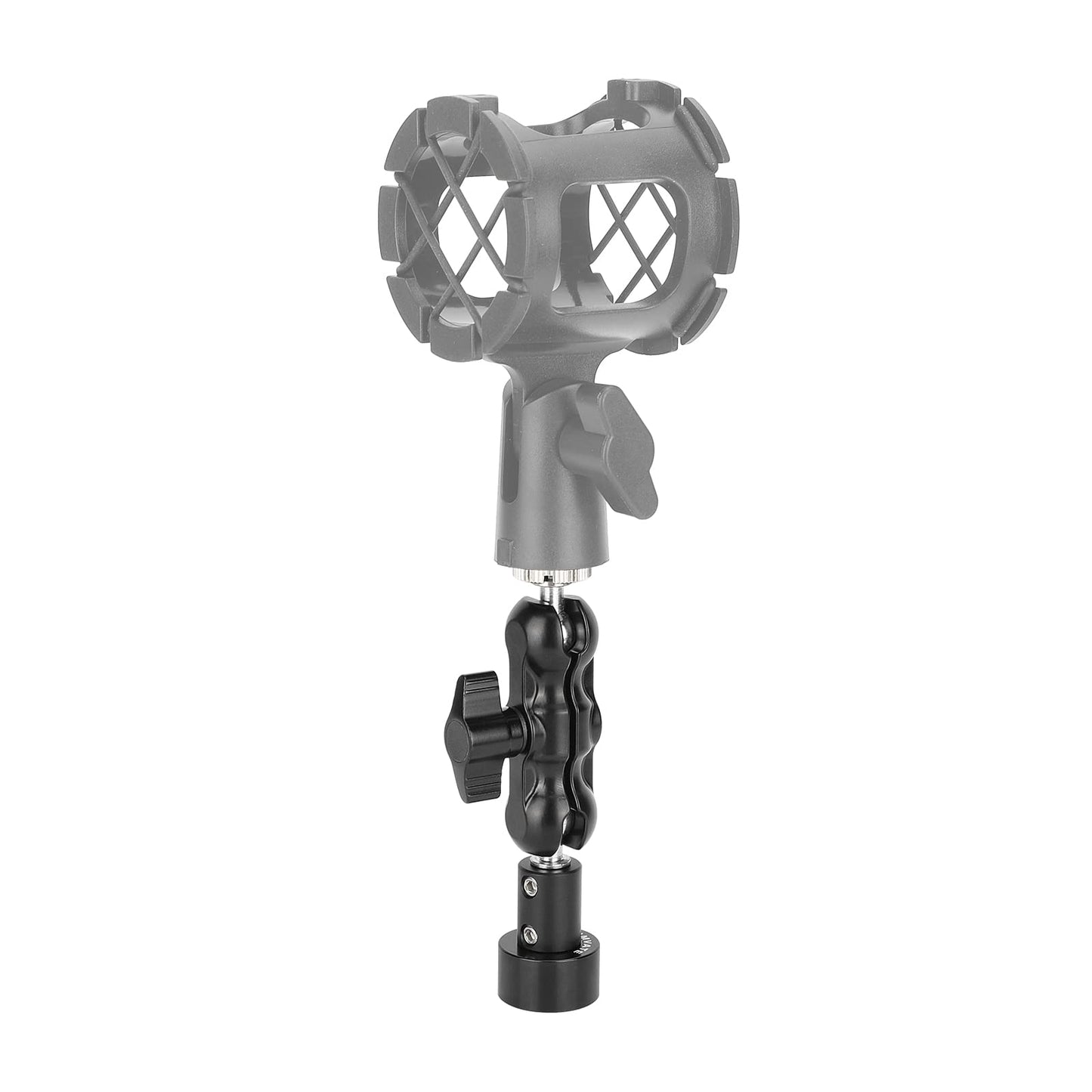 CAMVATE Mini Ball Head Mount Microphone Clamp with 5/8"-27 Male and Female Adapter - 3303
