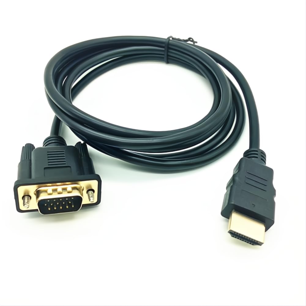 HDMI to VGA Cable Adapter VGA to HDMI Cable Male to Male Gold-Plated for PC Computer Laptop Video Adapter Converter for Monitor Projector Hdmi-To