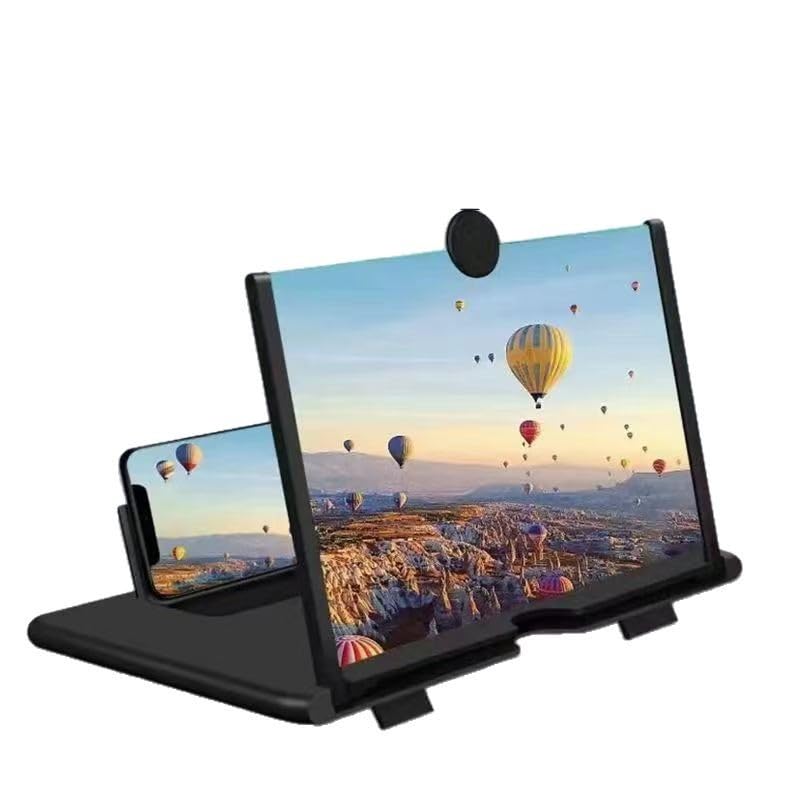 Mobile Phone Magnifier - Ultra-HD Screen Magnifier for Easy TV Viewing Orientation for Landscapes (Black)