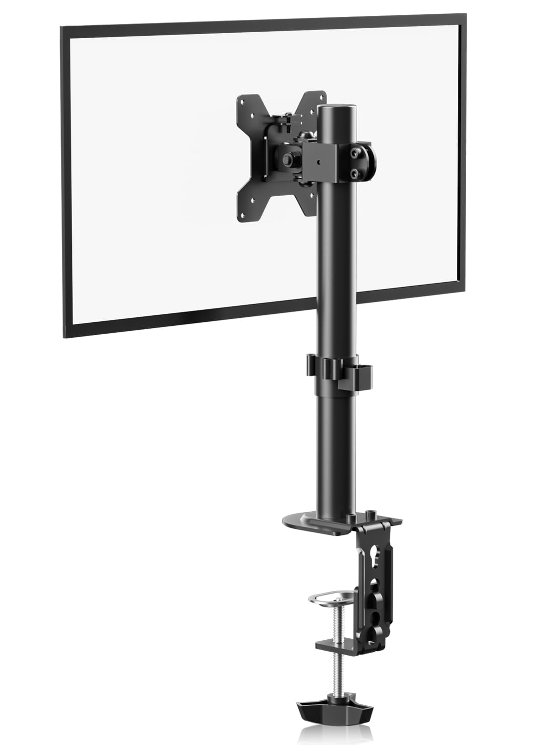 Bracwiser Single Fully Adjustable Monitor Arm Stand Mount Fits One Screen 13-32 inch 22lbs for Monitor Computer Screen 13 15 17 19 20 22 23 24 26 27