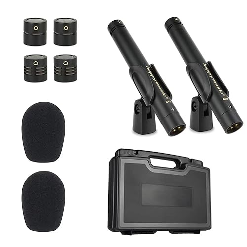 happymusic CM2 Pencil Stick Condenser Microphone?Interchangeable Omni,Cardioid and Super Cardioid Capsules for Acoustic Woodwind Instruments