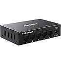 Tenda TEG205E, 5 Port Managed Gigabit Switch, Easy Smart Managed, Base-T Ports, Desktop/Wall-Mount, VLAN/IGMP/LAG/QoS, 10Gbps Switching Capacity