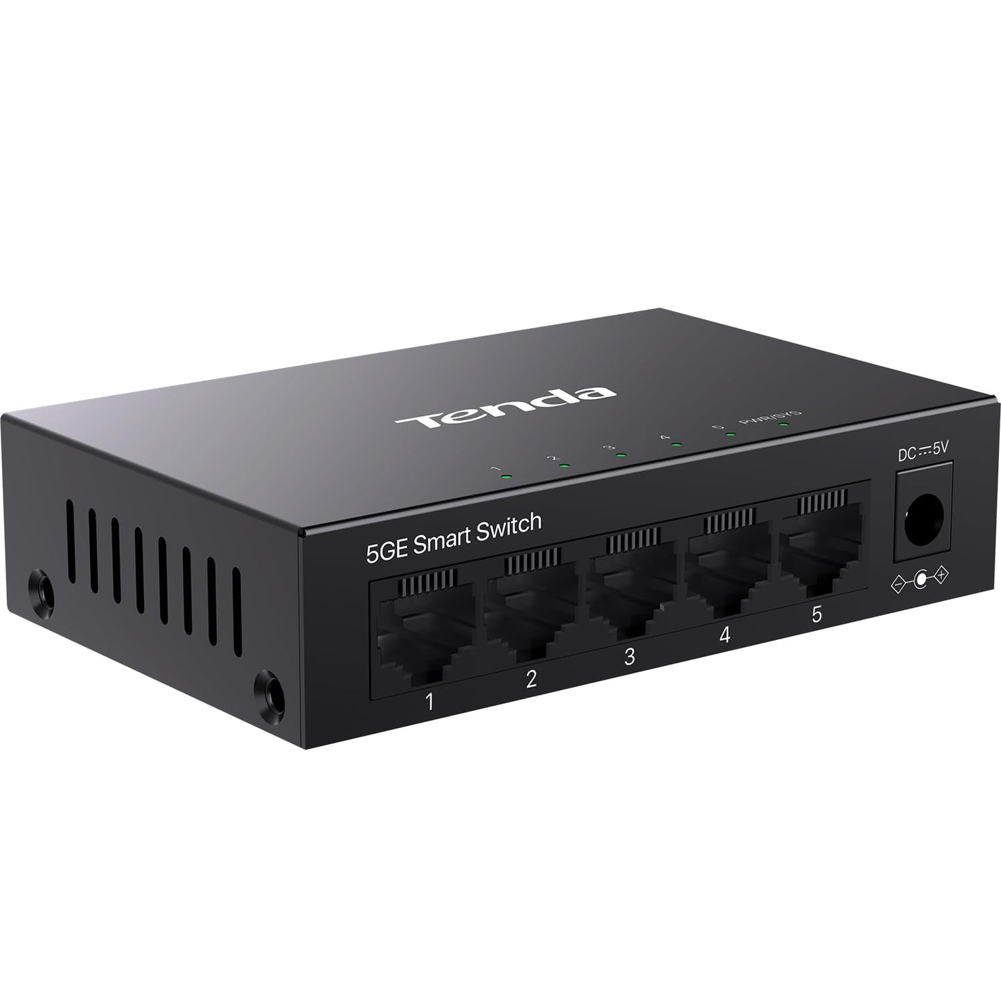 Tenda TEG205E, 5 Port Managed Gigabit Switch, Easy Smart Managed, Base-T Ports, Desktop/Wall-Mount, VLAN/IGMP/LAG/QoS, 10Gbps Switching Capacity