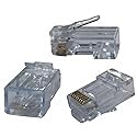 Triplett GEM High Speed Modular CAT5 Pass-Thru Connector, Male, 50 Pack (CAT5-HSP)