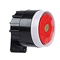 120dB DC 12V Mini Red Wired Alarm Horn Safety Warning/Burglar Horn for Home Security Monitoring System Indoor and Outdoor Safety