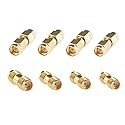 RFaha 8pcs Antenna Adapter SMA Male to Male SMA Female to Female Connector Converter for WiFi Caoxial Extension Cable(F14-8)