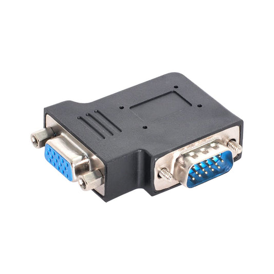 chenyang Vertical Flat Left Angled 90 Degree VGA SVGA Male to Female Extension Adapter Black