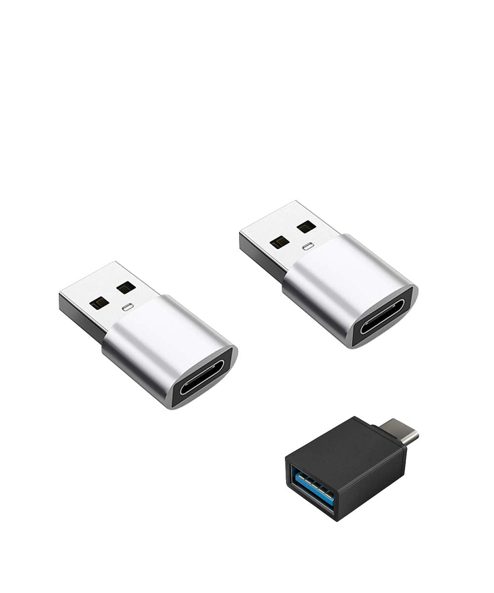 USB-C Female to USB 3.0 Male OTG SuperSpeed 5Gbps Adapter 2 Pack, USB Male to USB-C Female Converter
