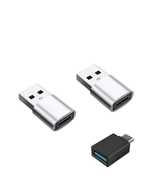 USB-C Female to USB 3.0 Male OTG SuperSpeed 5Gbps Adapter 2 Pack, USB Male to USB-C Female Converter