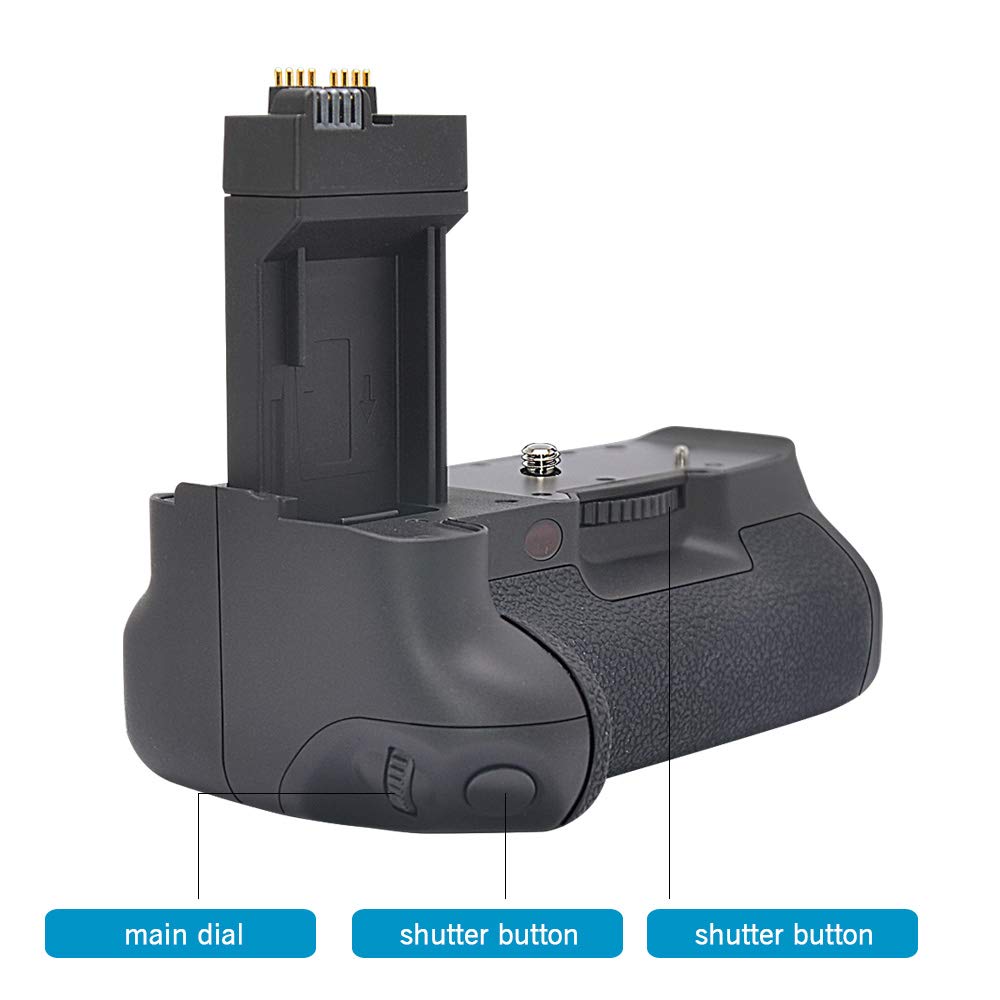 mcoplus BG-550D Vertical Battery Grip as BG-E8 Replacement for Canon EOS 550D 600D 650D 700D Rebel T2i T3i T4i T5i DSLR Camera, Hold LP-E8 or AA